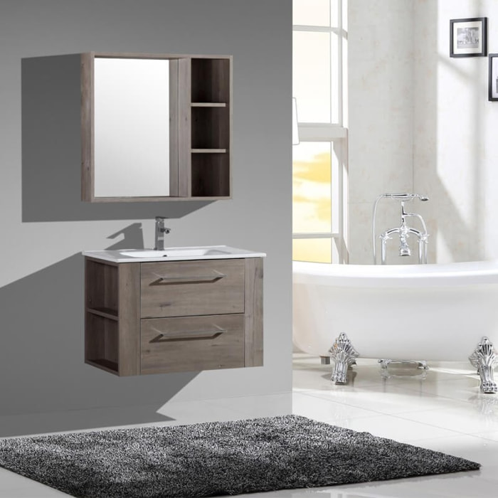 Ensemble meuble de salle de bain 80 cm Aquanoma