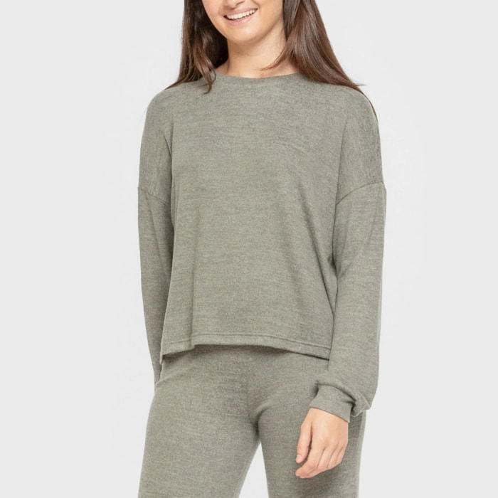 Pijama angorina liso verde