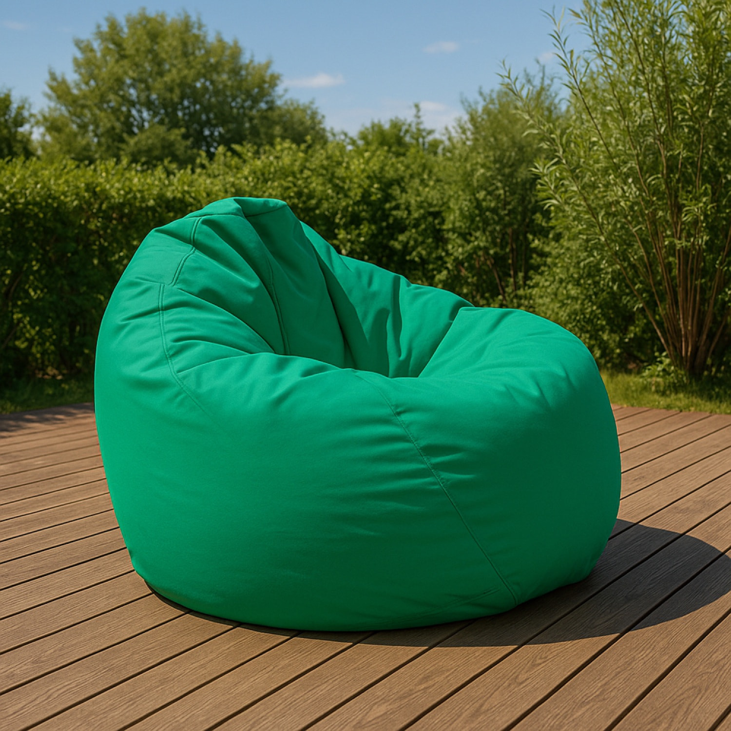 Pouf poire d'extérieur 130x115cm turquoise KAYAR