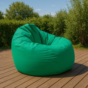 Pouf poire d'extérieur 130x115cm turquoise KAYAR