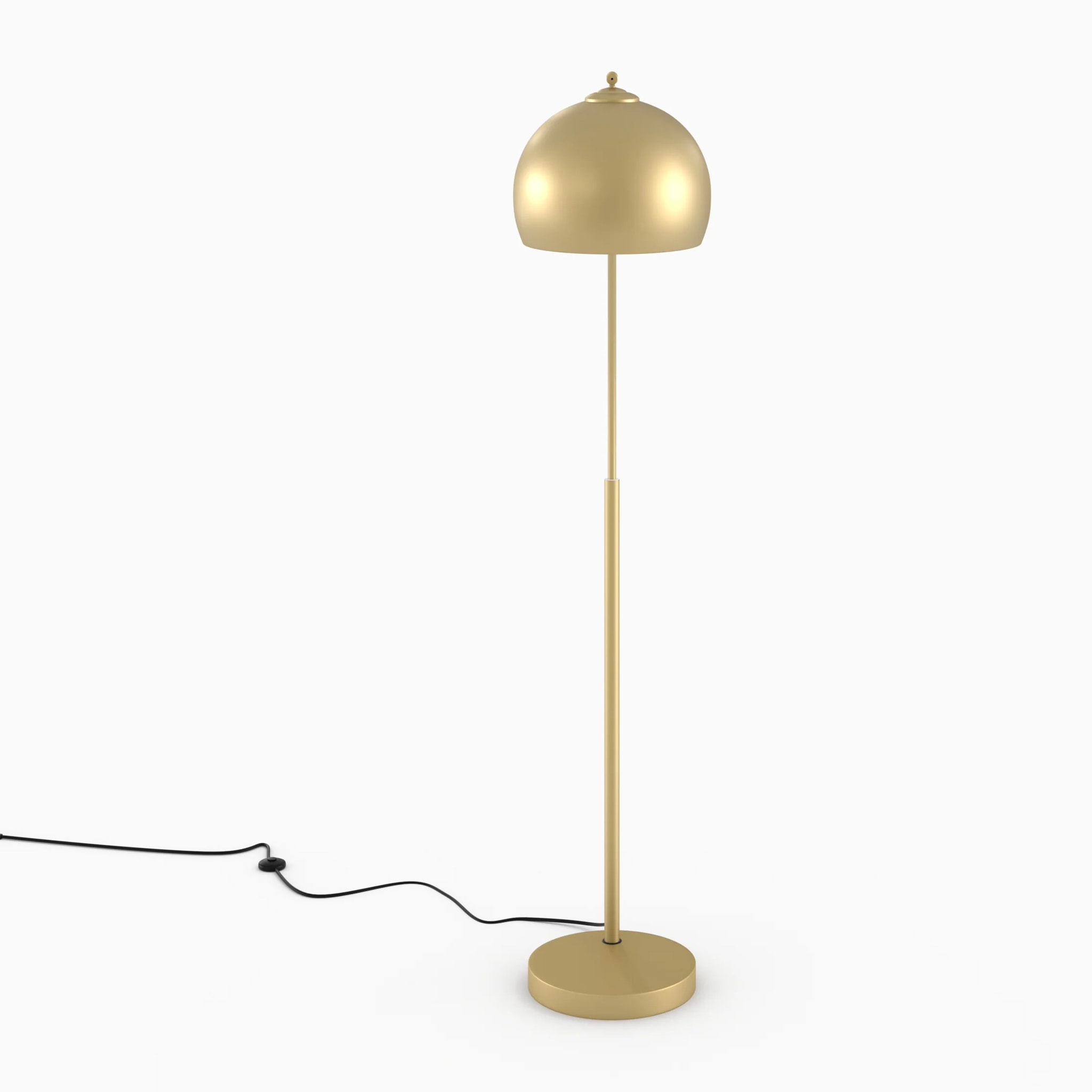 Lampadaire en métal couleur laiton - Dinard