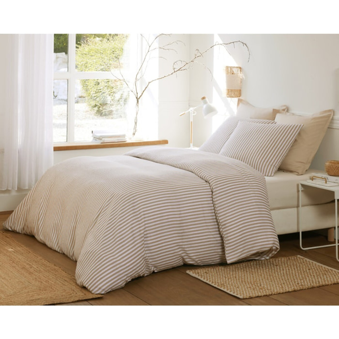 Parure housse de couette 100% gaze de coton imprimé soleïs