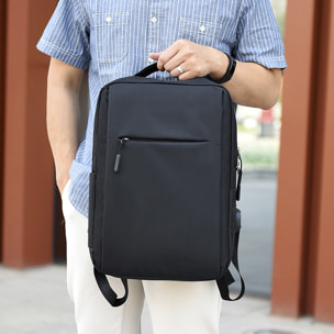 DAM Zaino per laptop  con interfaccia di ricarica USB. 30x13x42 cm. Grigio