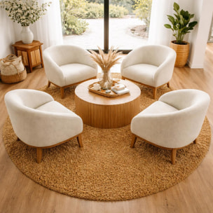 Tapis poils longs shaggy tissé motif uni RIBI