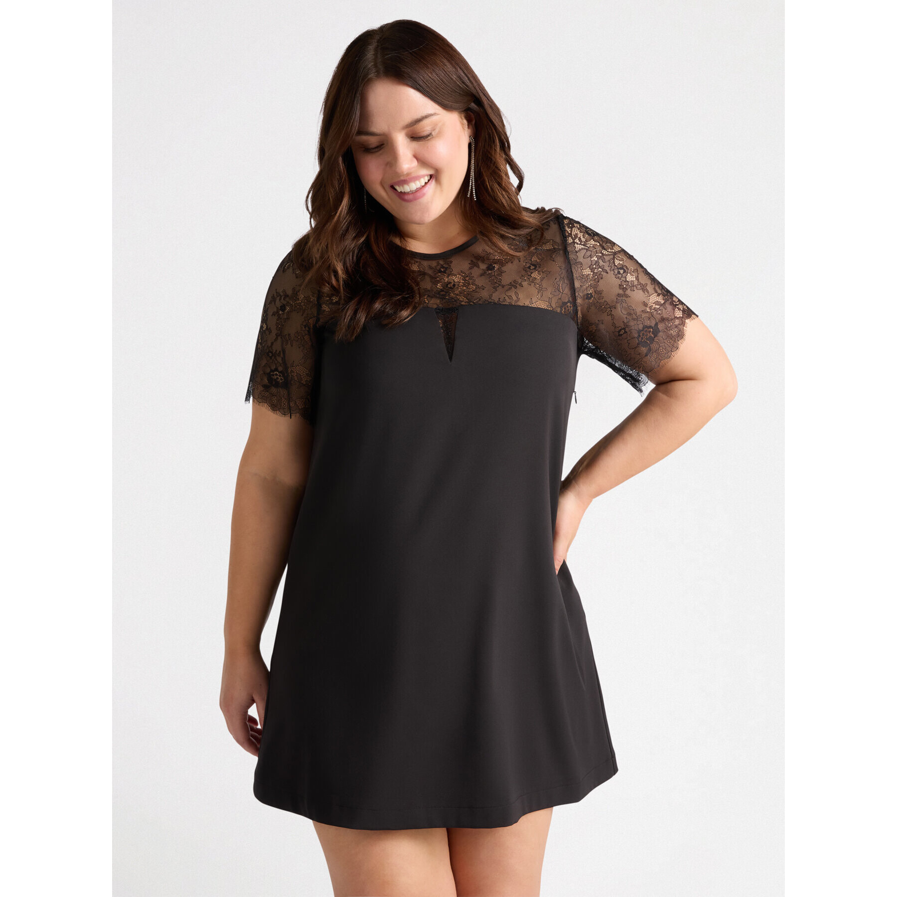 Fiorella Rubino - Robe avec dentelle - Negro