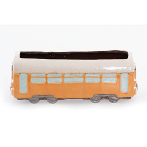 Tren Ceramica Con Macetero 32x11x12 Cm