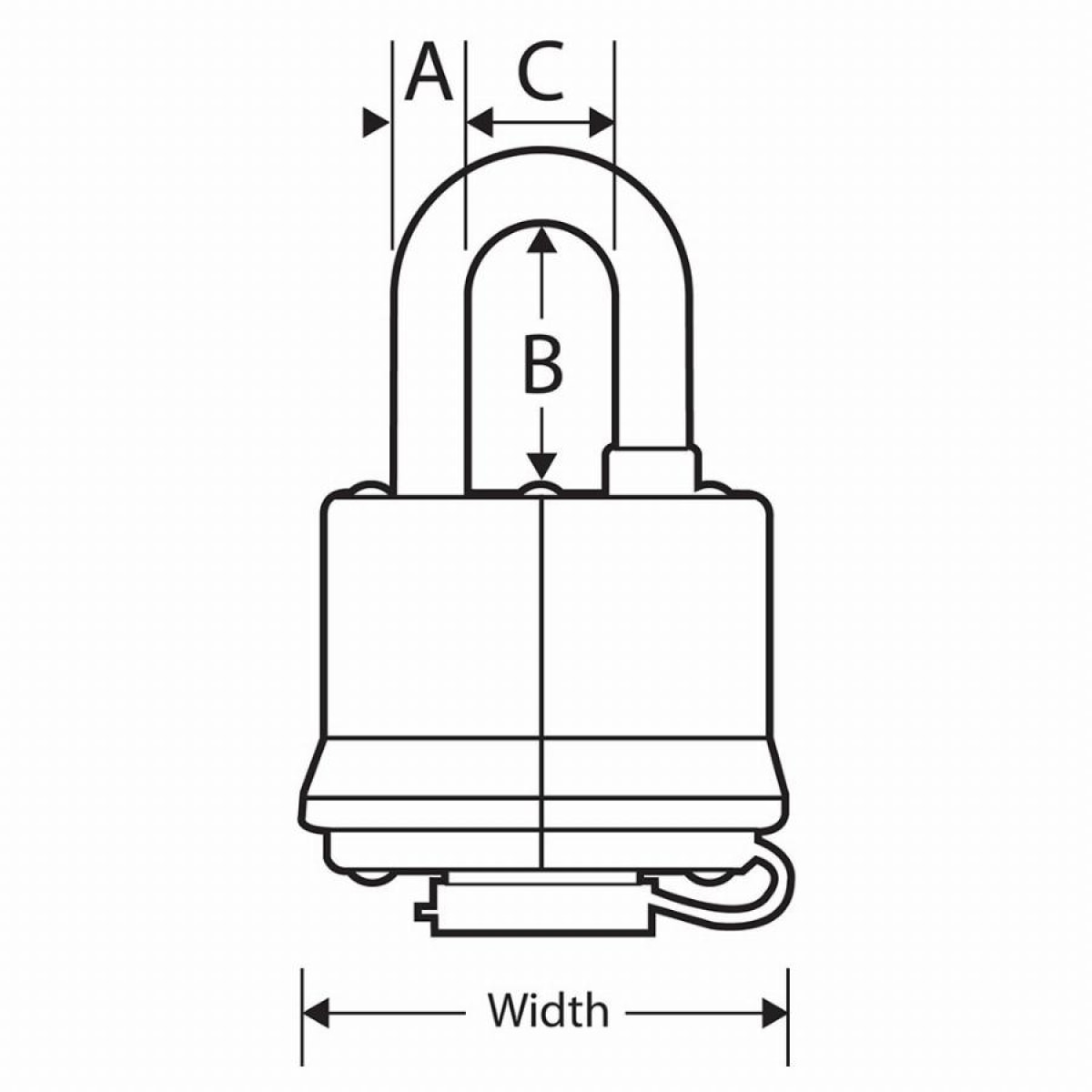 Cadenas en acier laminé à goupilles MASTERLOCK protection thermoplastique - 40 mm - 7804EURD