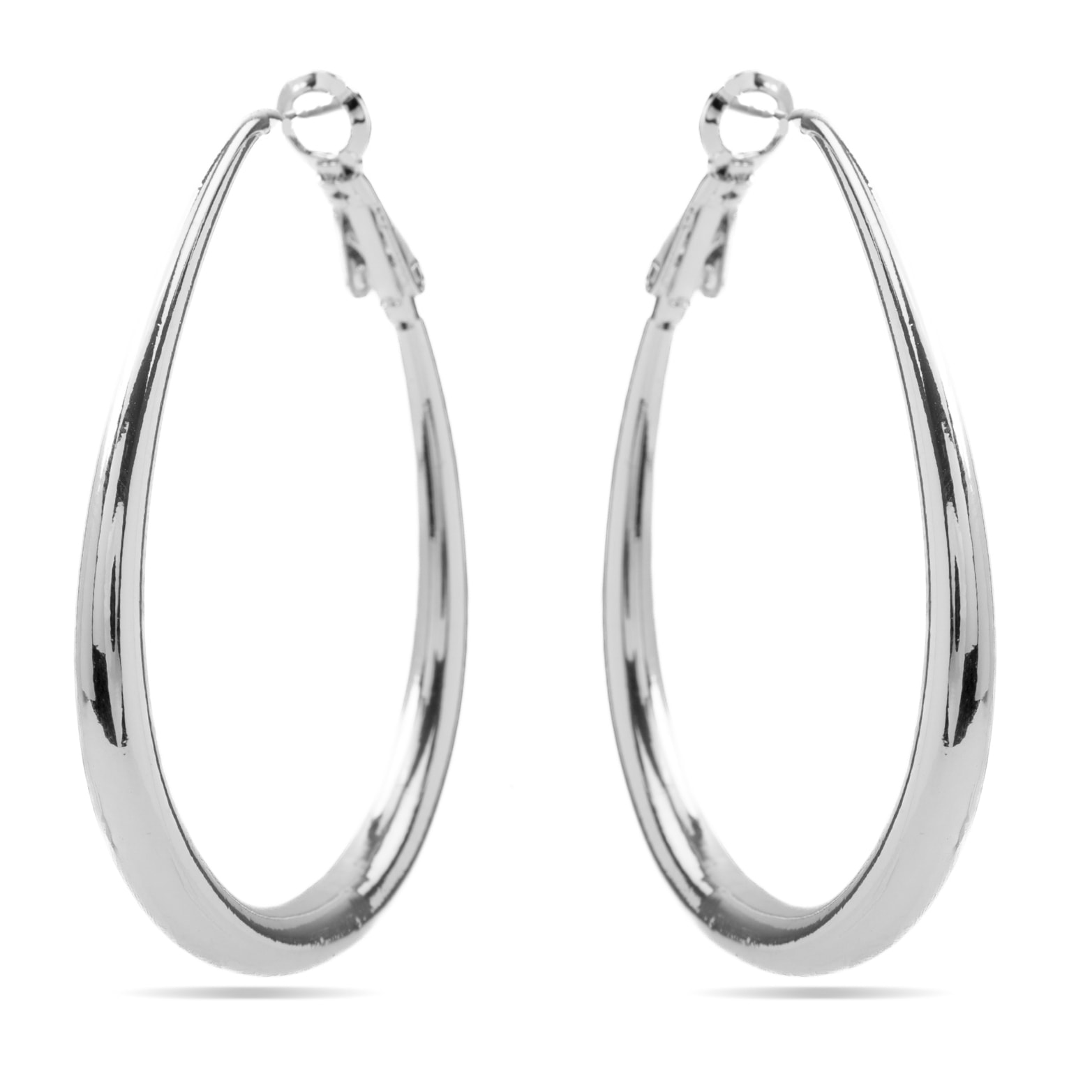 Pendientes de 38mm de diámetro acabado plata