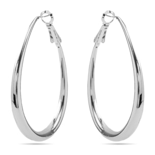 Pendientes de 38mm de diámetro acabado plata