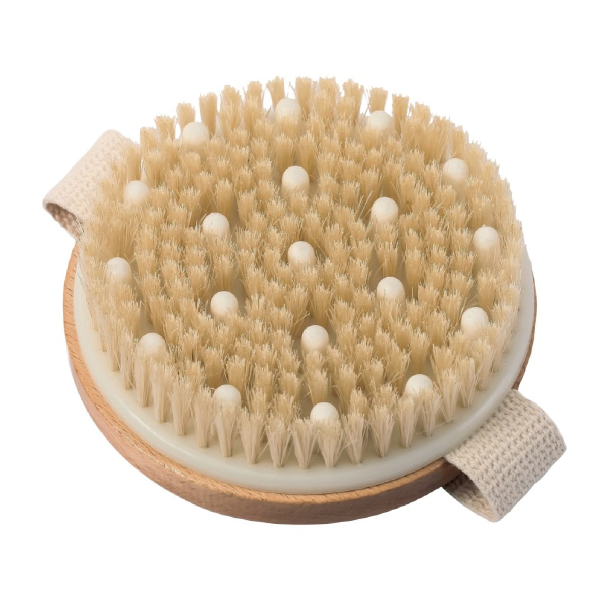 Brosse de massage exfoliante ronde en poils et picots MSV
