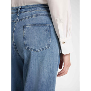 Elena Mirò - Jeans regular en denim lavado - Azul