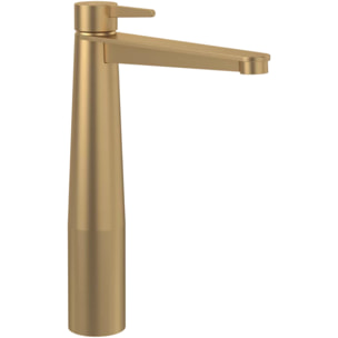 Mitigeur lavabo surélevé Conum avec vidage Push Open Brushed Gold