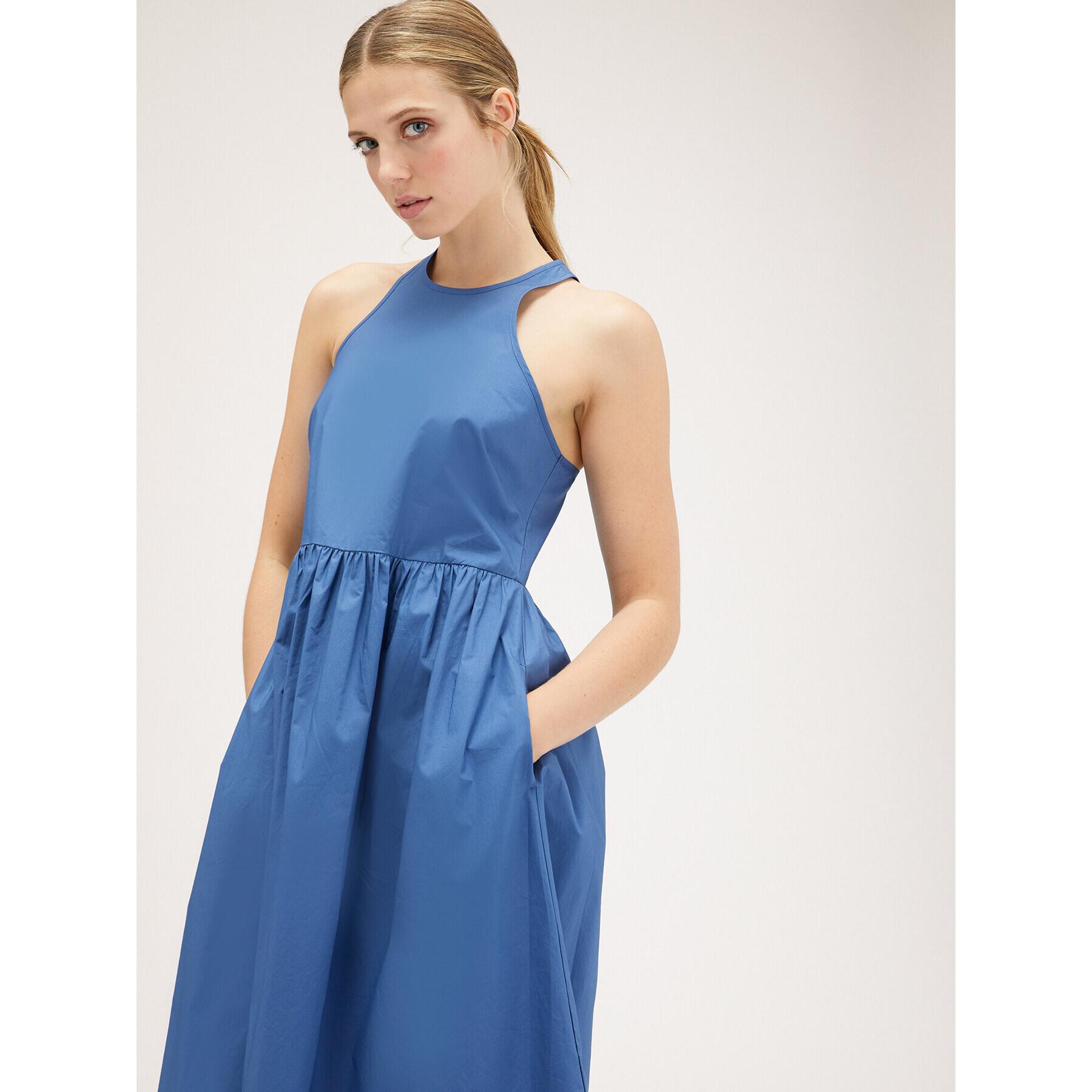 Motivi - Vestido midi de popelina - Azul