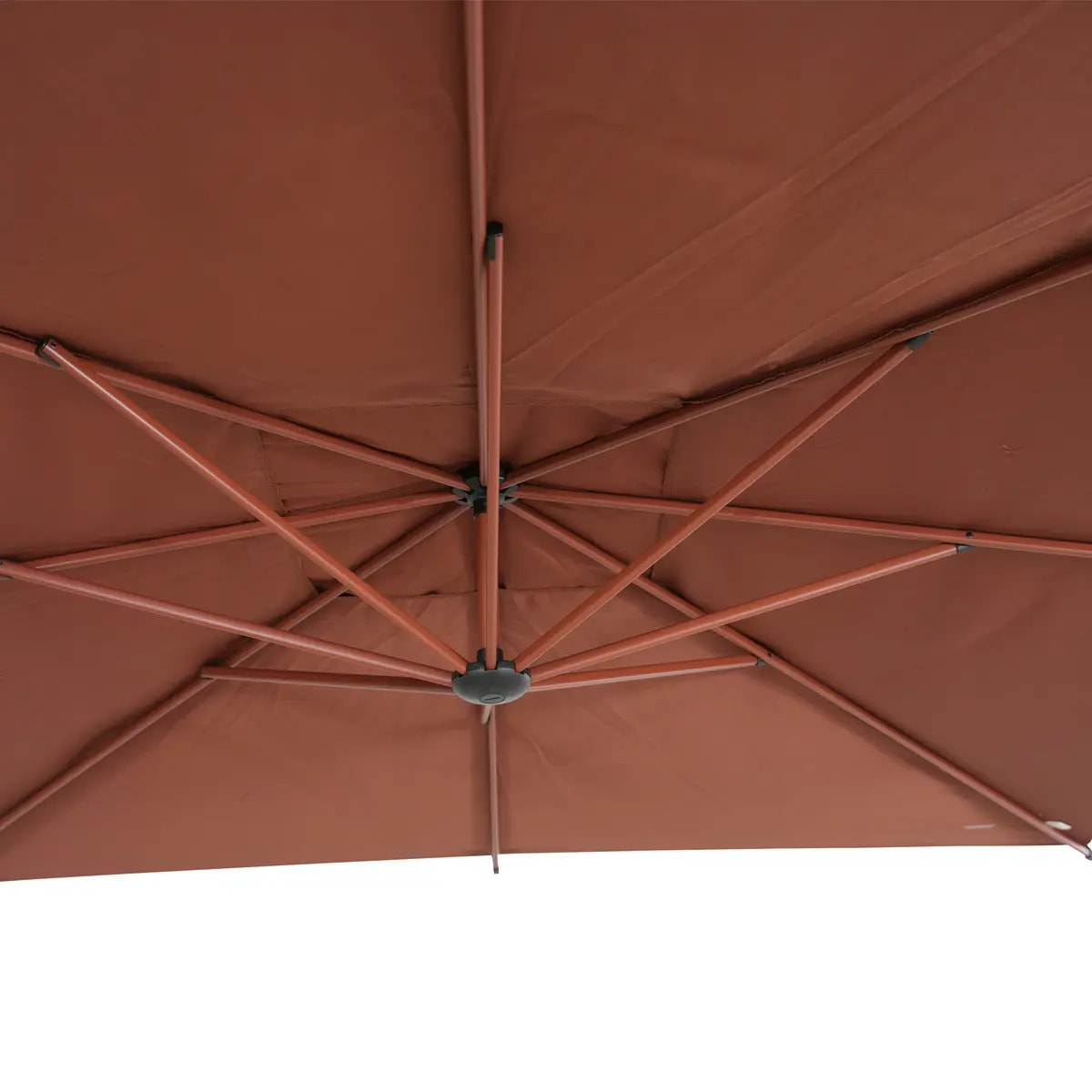 Parasol déporté carré Manoa 2,5x2,5m acajou