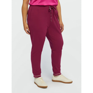 Fiorella Rubino - Pantalones joggers de felpa - Burgundy