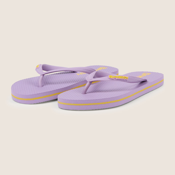 Infradito flip-flop donna con riga a contrasto e loghi