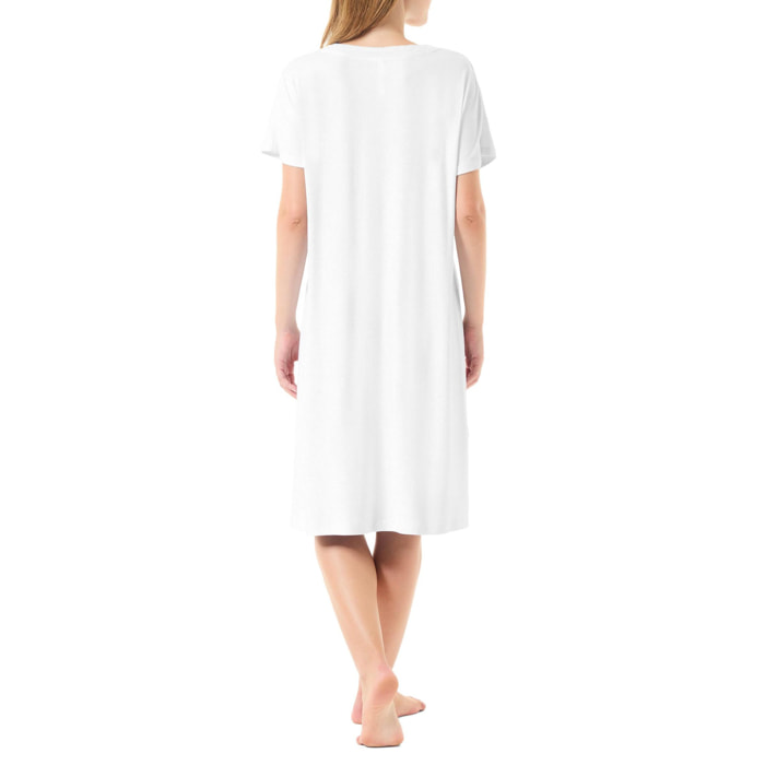 Camisón corto marfil