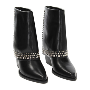 Tronchetti texani neri con borchie