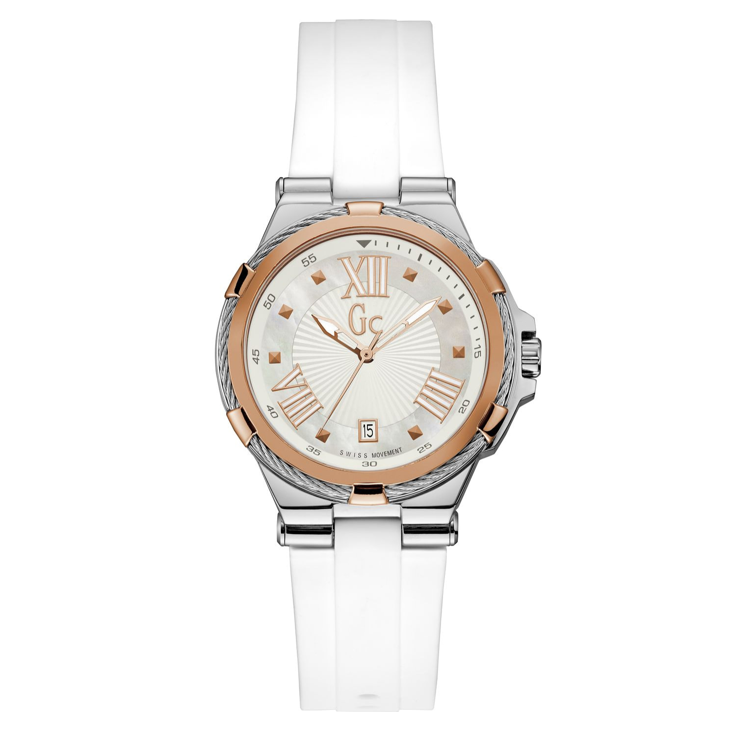 Reloj Gc Y34002L1 Mujer Analogico Cuarzo con Correa de Silicona