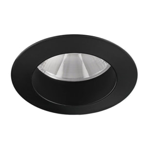 LEDS·C4 Downlight Play Redondo Fijo 8W Negro IP54 Iluminación LED Resistente y de Alta Calidad
