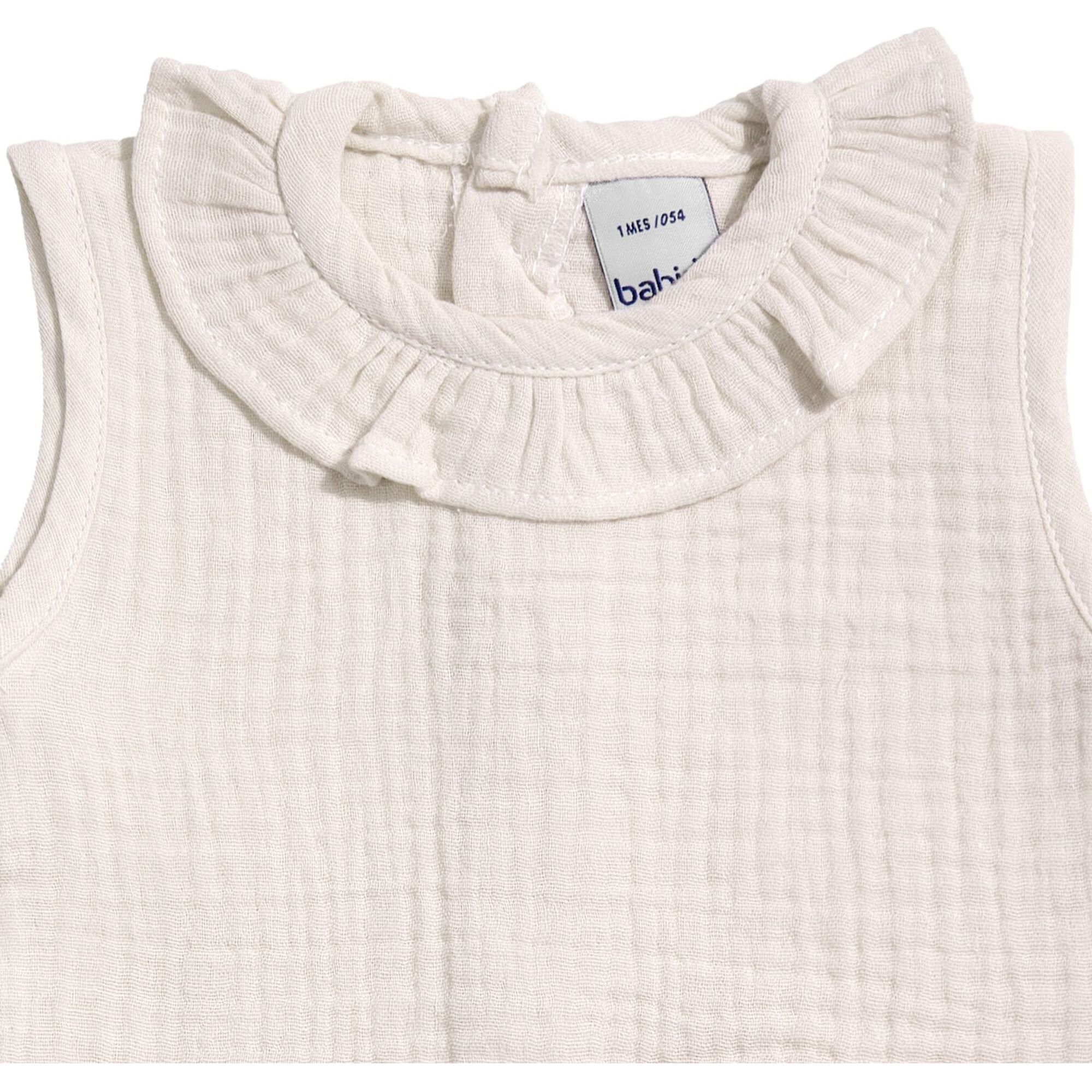 Body bebé sin mangas cuello bambula