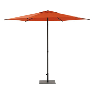 Parasol droit carré "Soya" Ambre 2,7m en acier et polyester