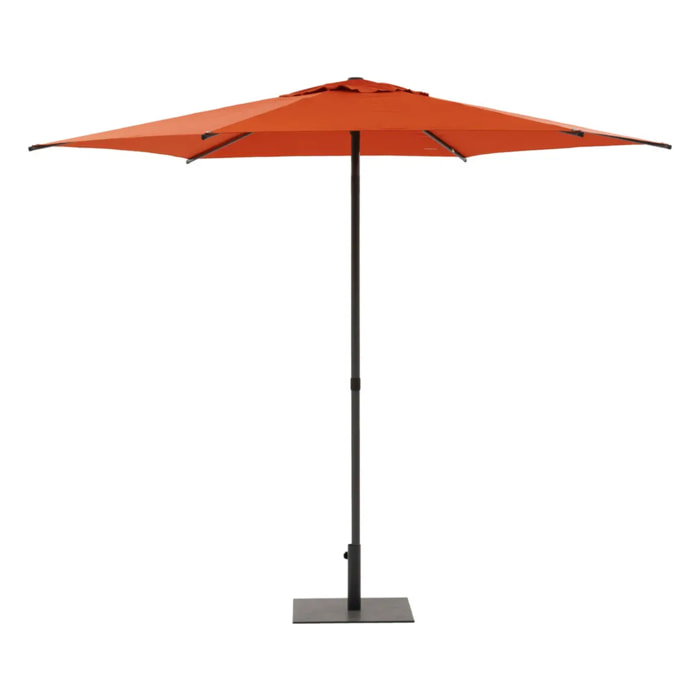 Parasol droit carré "Soya" Ambre 2,7m en acier et polyester