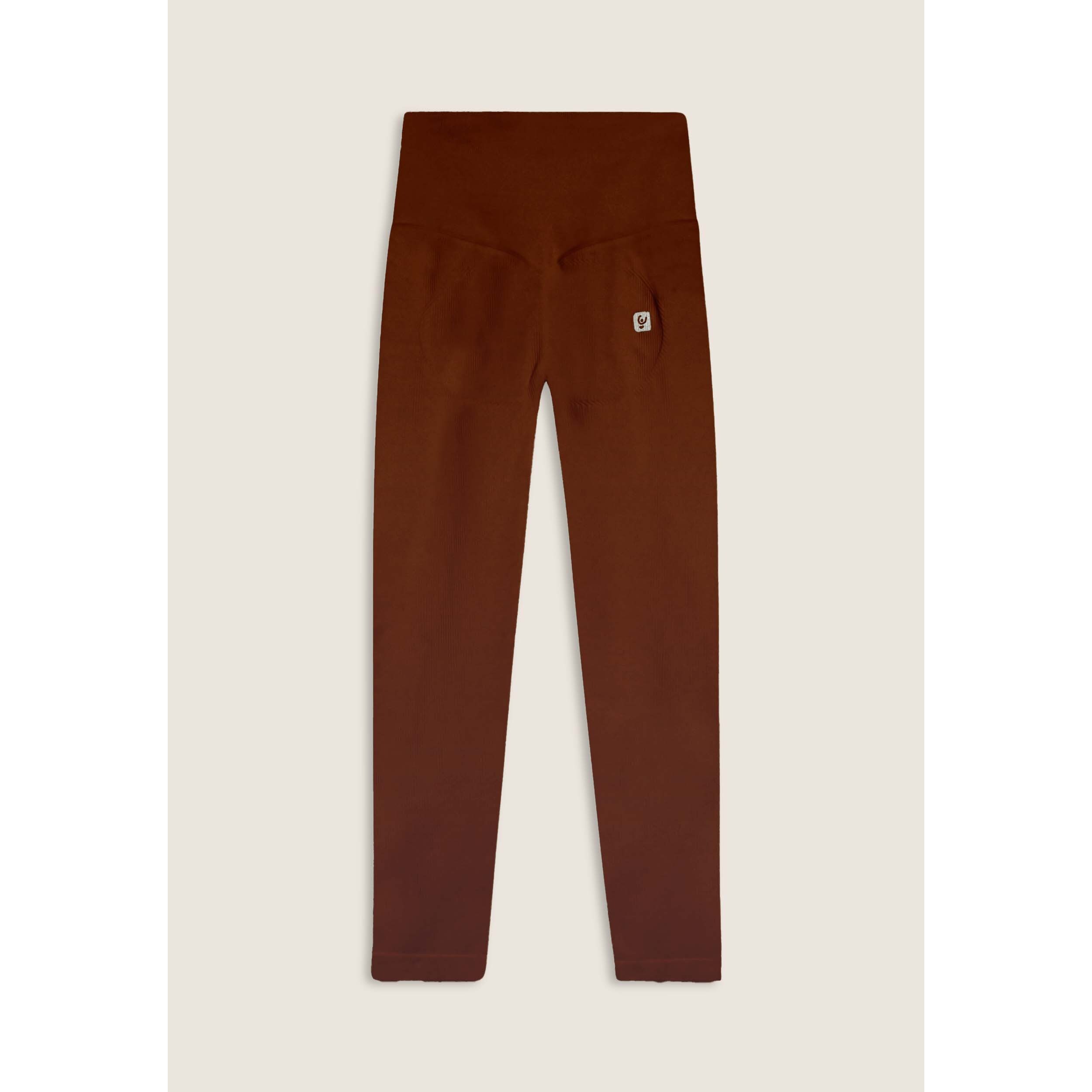 Leggings 7/8 a vita altissima in tessuto seamless a costine