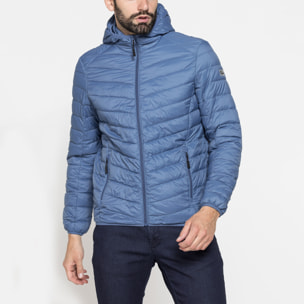 GIUBBINO MANICA LUNGA CON CAPPUCCIO ULTRA LIGHT - TESSUTO ED IMBOTTITURA IN MATERIALE RICICLATO