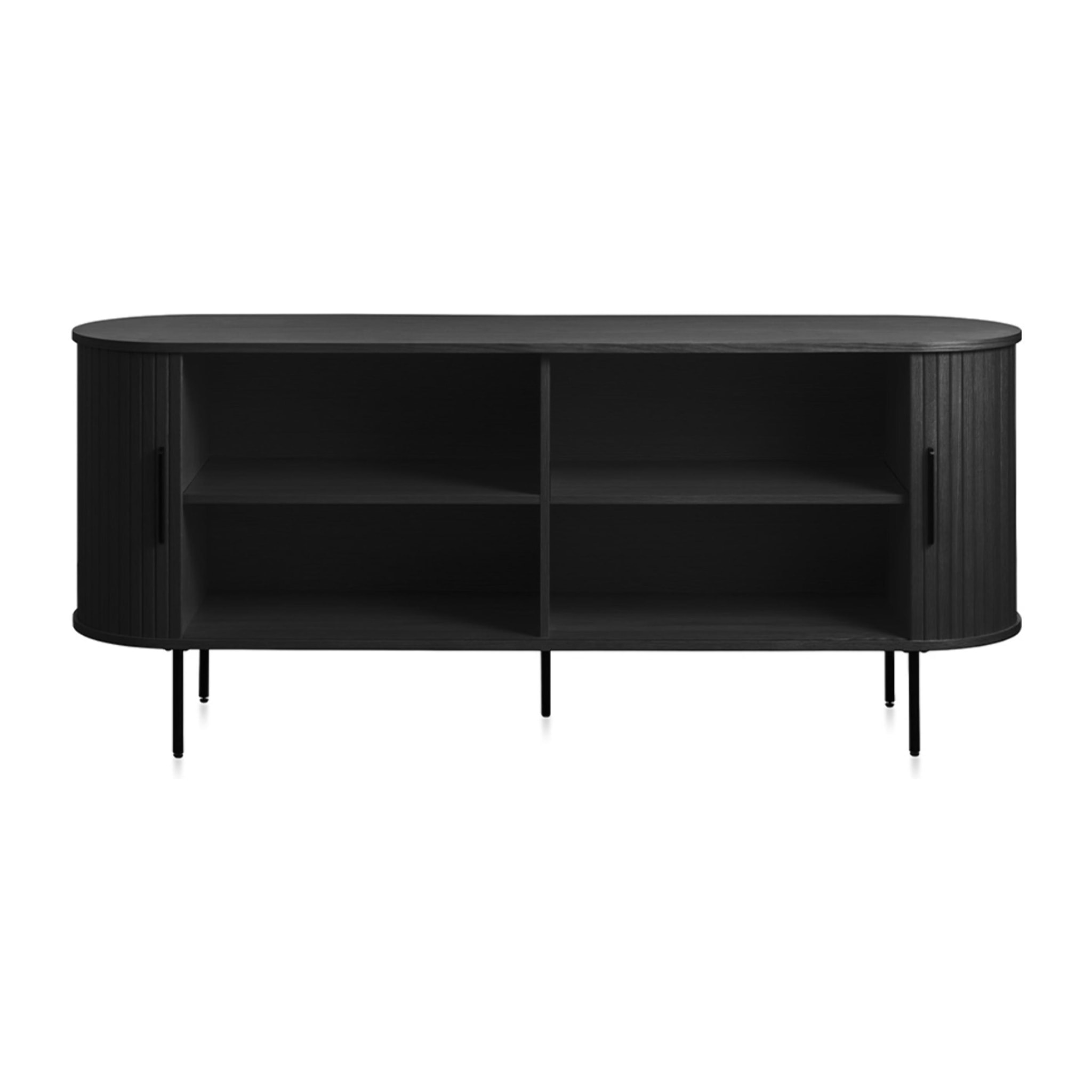 Buffet bois noir alba 180x45cm