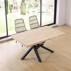 Mesa de comedor Xena Fit 150 Negro - Roble