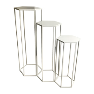 Sellette Gigogne Metal Blanc X3