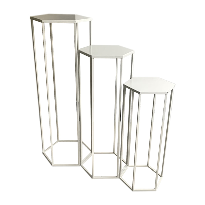 SELLETTE GIGOGNE METAL BLANC X3