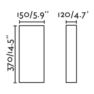 OTTON R Lampada da parete iuta tondo vertical 2L