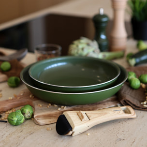 Batterie de cuisine 5 pièces en aluminium recyclé vert