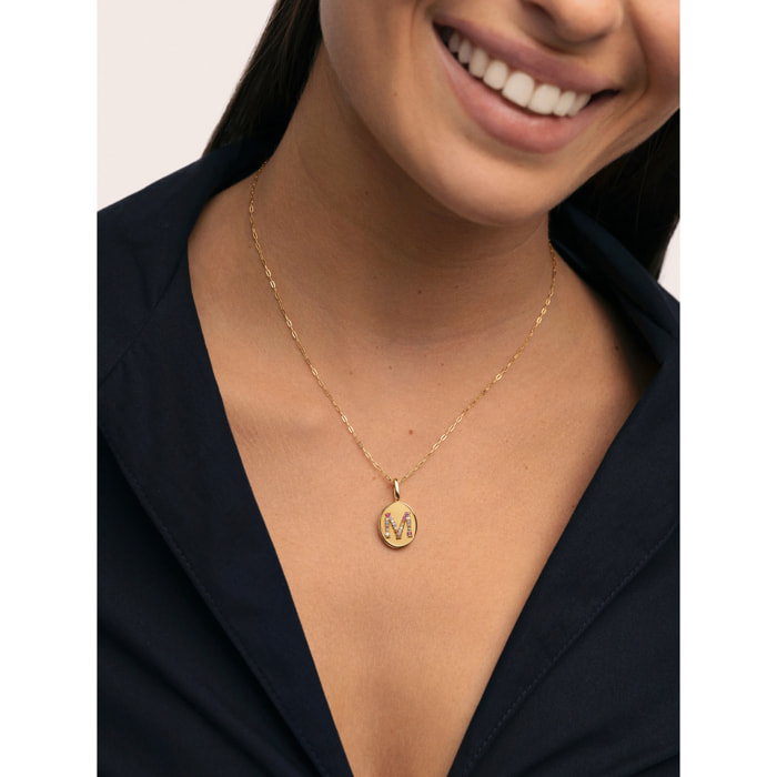 Charm Personalizado Signet Letter Colors Placcato Oro