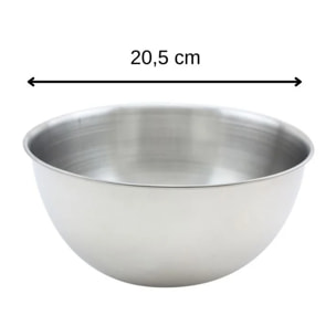 Ensemble de 2 Bols à mixer en inox Fackelmann Basic