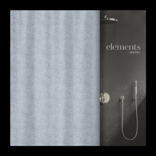 Rideau de douche Polyester ILO Bleu Denim Elements by Spirella