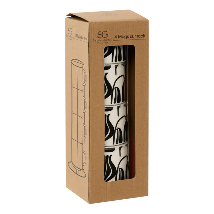 RACK 4 MUGS S TWIS 23CL