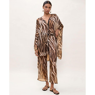 Camicia con stampa zebrata