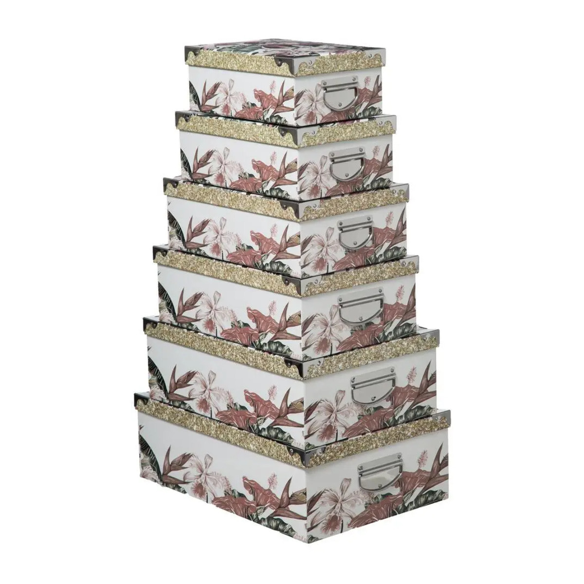 6 Boites Coins en Métal  Lady Jungle