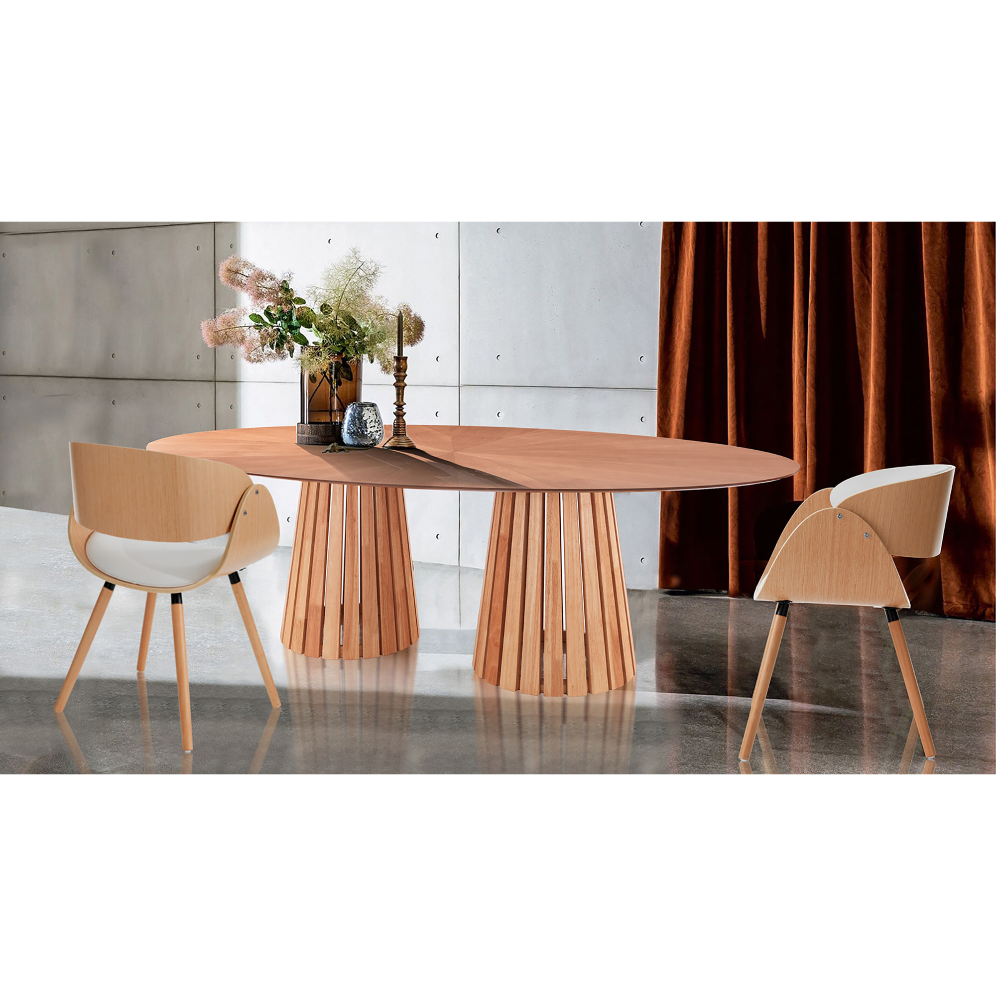 ORESTELUCHETTA Tavolo ovale MALTA WOOD