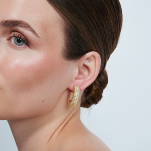 Pendientes Shagen acabado oro amarillo 18k