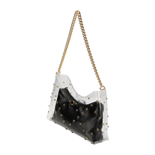 Mini bag nera in pvc