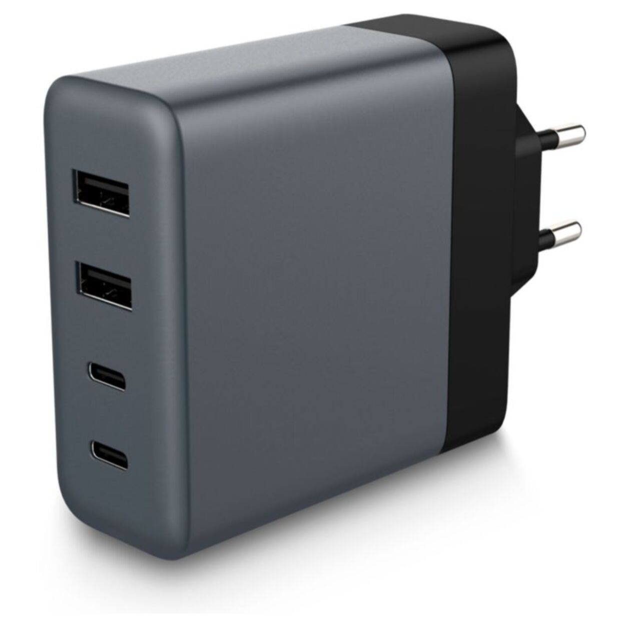 Chargeur secteur ADEQWAT 100W GaN 2 USB-A + 2 USB-C + câble USB-C