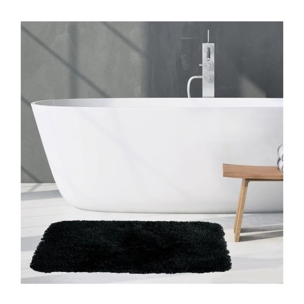 Tapis de bain Microfibre HIGHLAND 70x120cm Noir Spirella