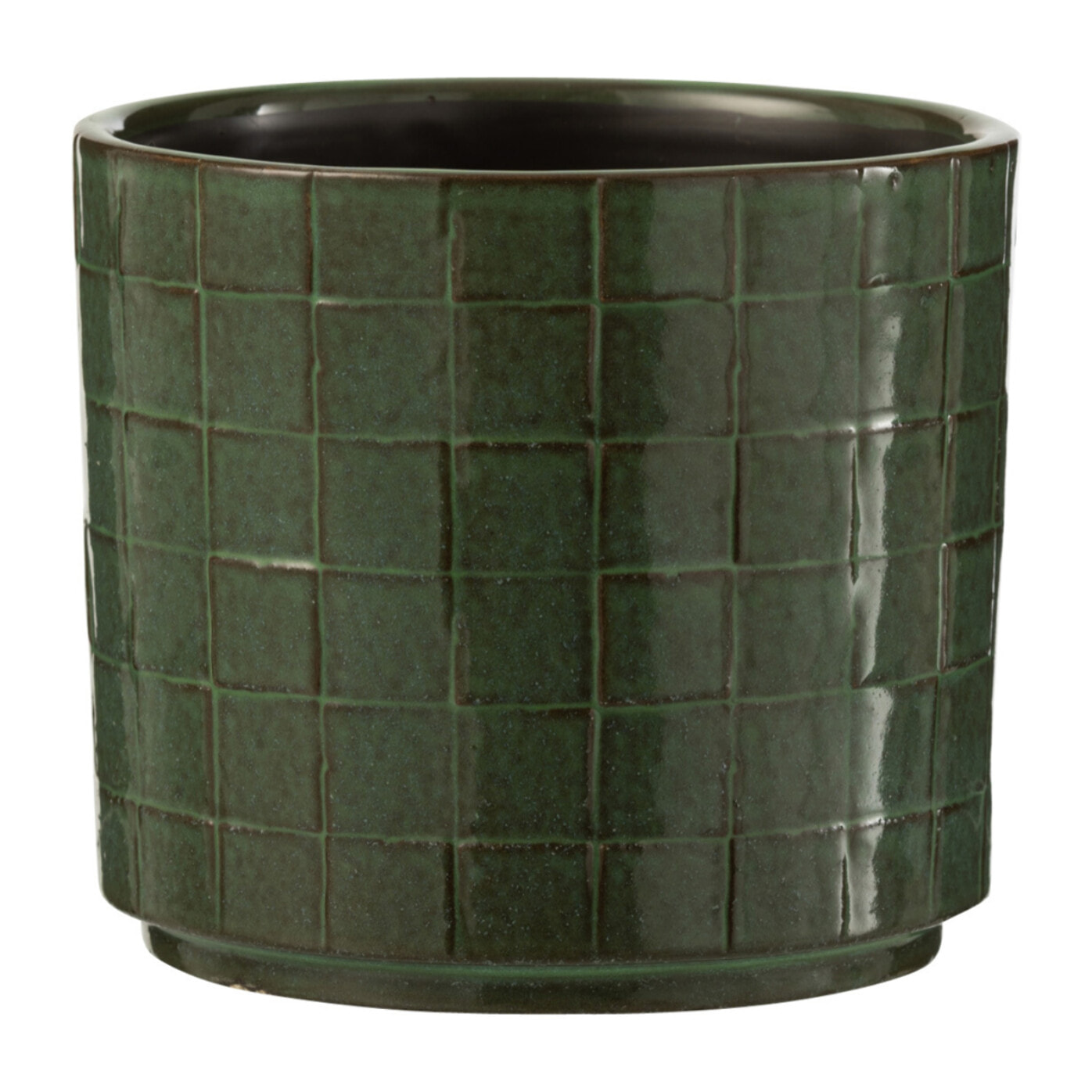 J-Line cache-pot Carré - céramique - vert - medium - Ø 14 cm