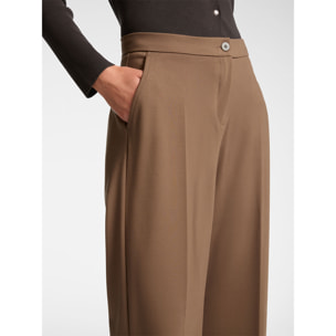 Elena Mirò - Pantalones de hombre en punto milanés - Marrón