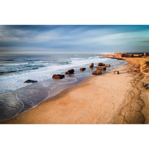 Tableau capbreton sud blocos vue du ciel Toile imprimée