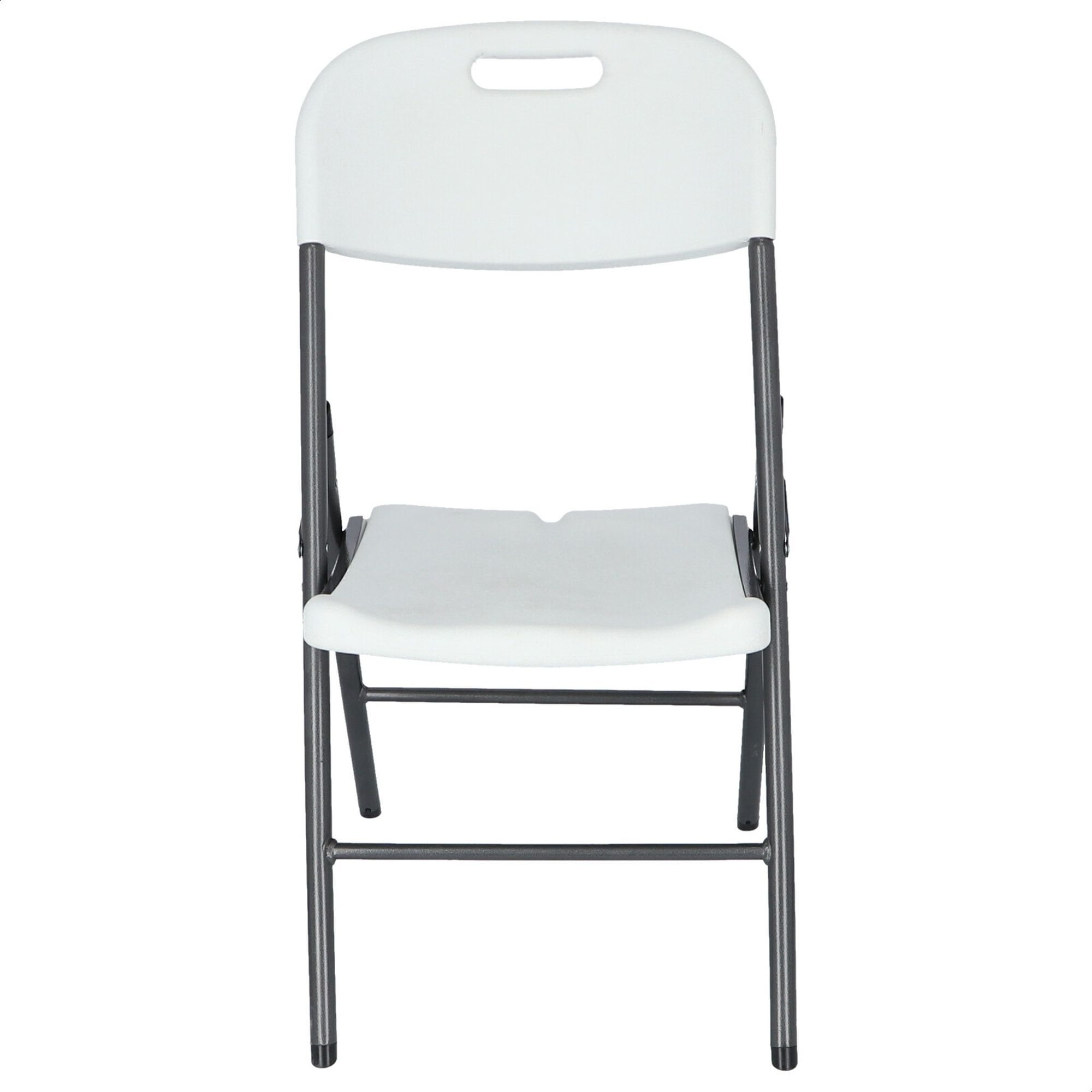 Well home - silla catering de estructura metálica acabado blanco, 45x53x87 cm